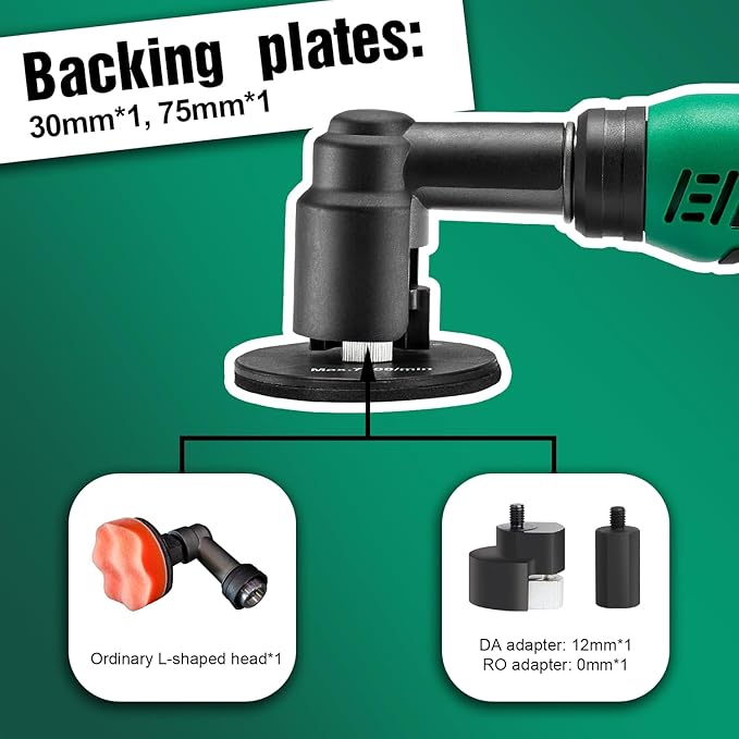 BATOCA S6 Micro Cordless Polisher for Car Detailing, 2x2.0Ah Batteries, 0mm Rotary Buffer, 12mm Dual Action Polisher 1 and 3 Inch with 6 Speeds 1000-5000 RPM for Car Polishing, Sanding Motorcycle