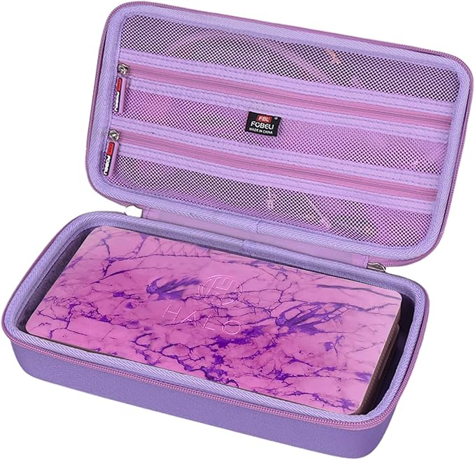 FBLFOBELI Hard Carrying Case for Halo Bolt Ultimate 2.0 & 3.0/for Halo Bolt Air + 55500 1750/for Halo Bolt Air 58830 Portable Vehicle Jump Starter with Air Compressor (Case Only) (Purple)