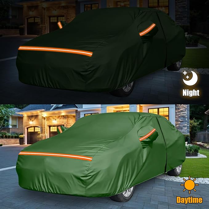 Waterproof Car Covers Replace for 2007-2025 Honda Accord, Multilayer Heavy Duty with Cotton Liner All Weather Custom-fit Car Cover with Zipper Door, Windproof Bands for Snow Rain Dust Protection
