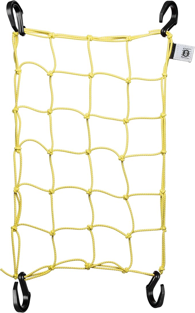 Portland Design Works Cargo Web - Reflective Cargo Netting for Bike Storage, Expandable Bungee Net with Hooks, Bicycle Accessories
