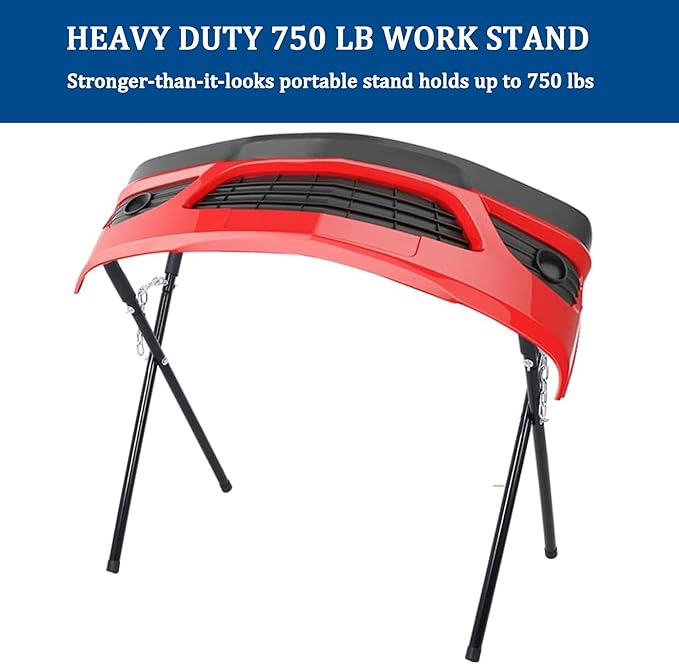 Heavy Duty Work Stand, Automotive Fenders Stand for Bumpers, Fenders, Doors & Hoods Works,Portable Workbench Folding Work Stand,750 Lbs Capacity ,Adjustable,Padded,for Garages,Repair Shops & DIY (Black, 3pack)