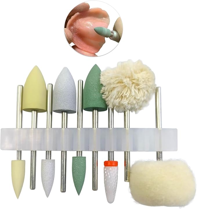 Polishing Head Set for Rotary Tools – For Buffing, Smoothing, Grinding and Creating a Shiny Finish, Helps Remove Surface Stains and Refine Edges for a Comfortable Fit