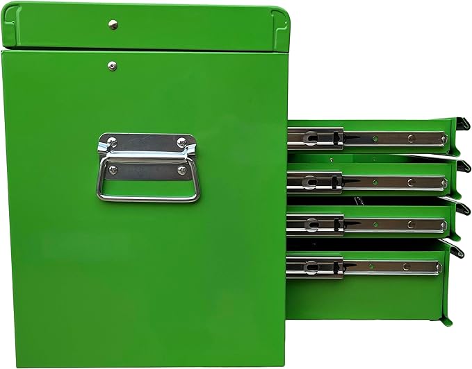 Workington Portable Metal Tool Chest with 6 Drawers, 24" 6-Drawer Tool Chest Cabinet with Ball Bearing Drawer Slides, Steel Tool Storage Box Organizer 4005 Green