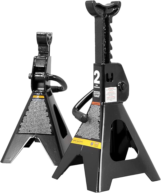 Torin AT82001B-2 Hydraulic Floor Jack Combo with 2 Jack Stands, 2 Ton (4,000 lb.), Black