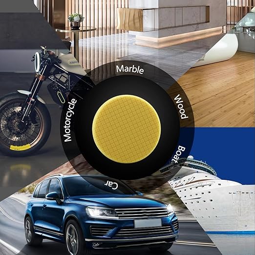 Yellow T80 High-Cut Foam Polishing Pad, SPTA 1Pc 7.5 Inch Face for 7 Inch 180mm Backing Plate Compound Buffing Sponge Pads for Car Buffer Polisher Compounding, Polishing and Waxing - FPTSS7Y