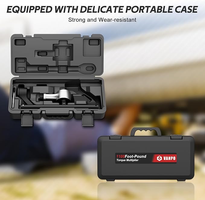 VANPO Torque Multiplier, 1:3 Torque Ratio, Heavy Duty Torque Multiplier Wrench, 3/4" Drive Output 1100 Ft.lb/1491.4 N.m, 1/2" Drive Input 366 Ft.lb/496.2 N.m for Car, Truck, RVs Maintenance