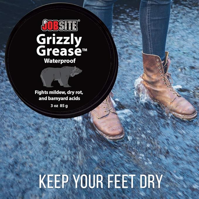 JobSite Grizzly Grease Waterproofing - Leather Protector - 3 oz