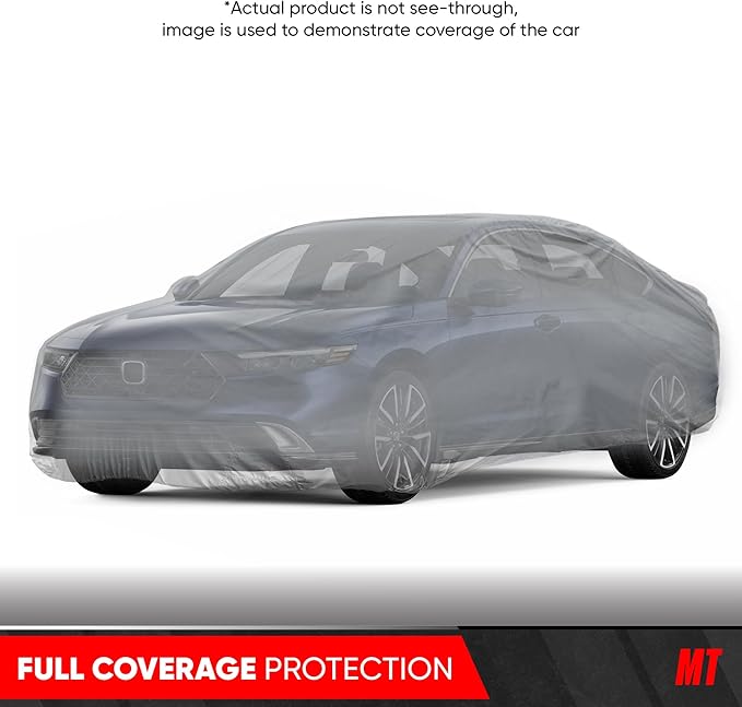 MotorTrend Custom Fit Car Cover for Honda Accord 2018-2025, All-Weather Protection for Cars Trucks & SUVs, UV Resistant Waterproof Scratch-Resistant, Vehicle Cover for Outdoor & Indoor