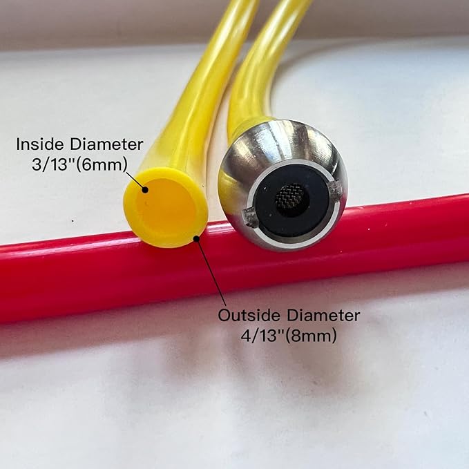4pcs Colorful Cutalable Foam Cannon Straw with 2PCS Stainless Steel Weighted Filter Balls,Replacement Foam Blaster Dip Tube Parts,Pressure Wassher Foam Cannon Dip Tubes Hose Attachment.