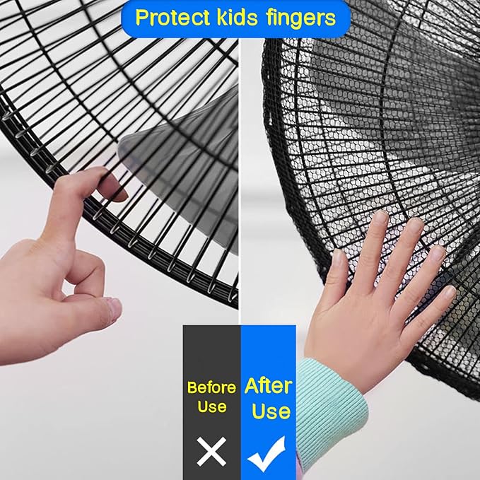 Net Mesh Cover for 12 Inch Floor Fan ,12" Dustproof Fan Mesh Cover,Children Finger Safety Protection Fan Covers for 12 in Commercial Floor Fan for for Bedroom,Garage,Basement,Work Shop,1 Pack