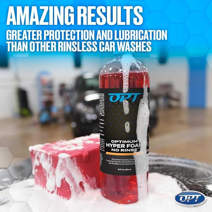 Optimum Hyper Foam ONR Rinseless Foaming Car Wash Soap – Spray-on, Agitate, No Rinse, and Dry – Rinseless Car Wash with Foam and Polymers (32 oz.)