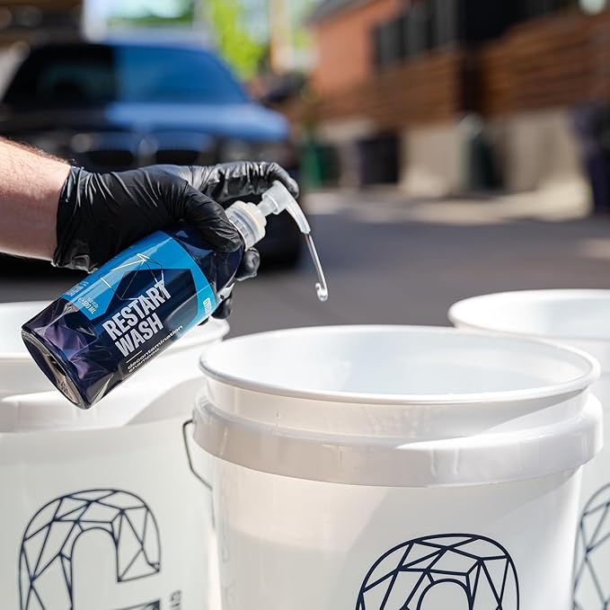 Gyeon Restart Wash Ceramic Coating Maintenance Shampoo Removes Iron Contaminants Restores Hydrophobic Properties High Lubrication pH Balanced Safe Car Wash Soap for Coated Paint Wheels Exterior
