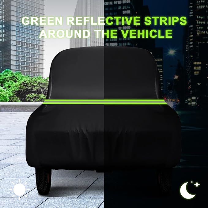 QUNSUNUS Waterproof Car Cover for Ford Model A Sedan/Convertible 1928-1931, All Weather Outdoor Car Covers with Zipper and Elastic Edges for Wind, Sun, UV and Dust Protection