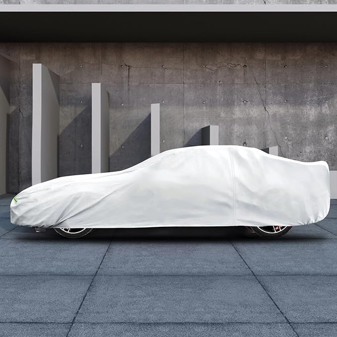 Car Cover Custom Fit for Corvette C4 C5 C6 C7 C8 1980–2026, Migaven Waterproof Full Exterior Cover Sun Rain Protection with Door Zipper and Cotton Lining