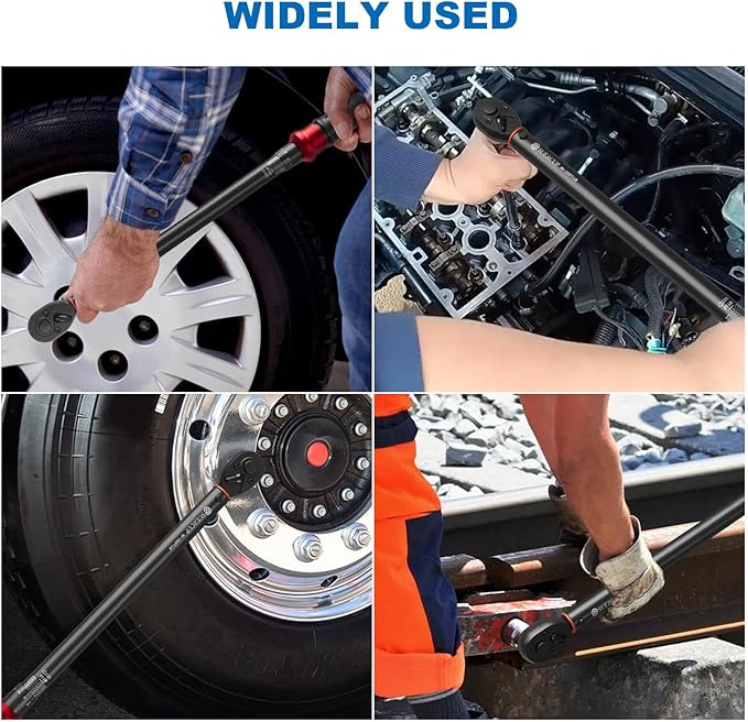 1/2-Inch Click Torque Wrench- 40-320FT.LB/54.2-433.6Nm Dual-Direction Adjustable 72 Tooth Drive Click Torque Wrench with Storage Case for Product Assembly and Car Repair