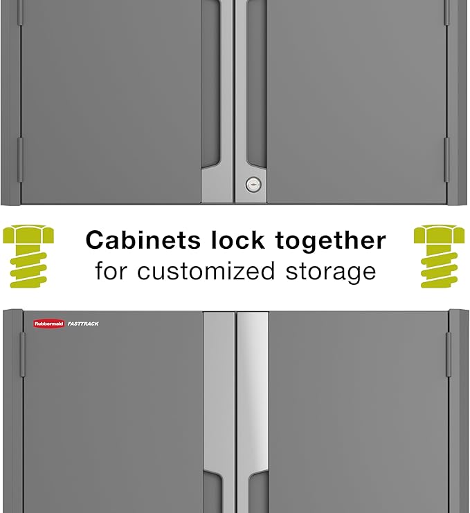 Rubbermaid FastTrack Single 2-Door Cabinet, Garage Storage Systems, Garage Organization
