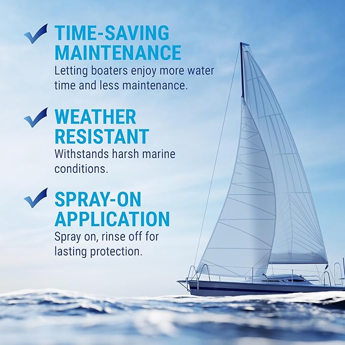 Nautical One - Hydro Rinse SiO2 Coating - Easy Spray-On Ceramic Boat Protection - Incredible Shine & Protection (128 oz)