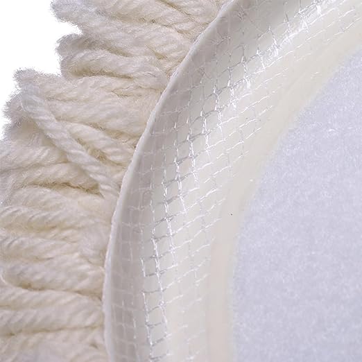 Gracefur 2-Pack 7" Wool Buffing Pad with Hook & Loop Backing for Buffing, Polishing, Cutting & Compounding - 7 Inch 100% Natural Wool Polishing Pad for Car, Marine, RV & Trucks