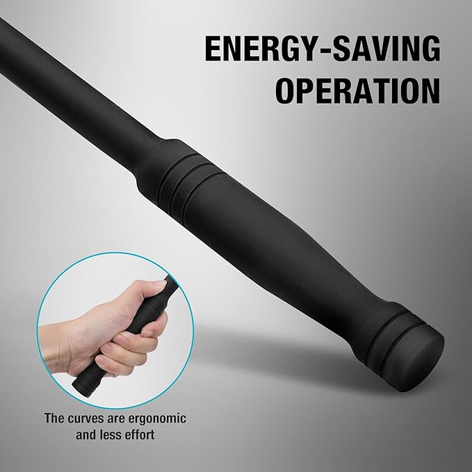 DURATECH Breaker Bar, 1/2'' Drive 24-Inch Breaker Bars Heavy Duty, with 240° Flex Head, Spring-loaded Detent Ball, CR-MO Head, Premium Black Phosphate Finish