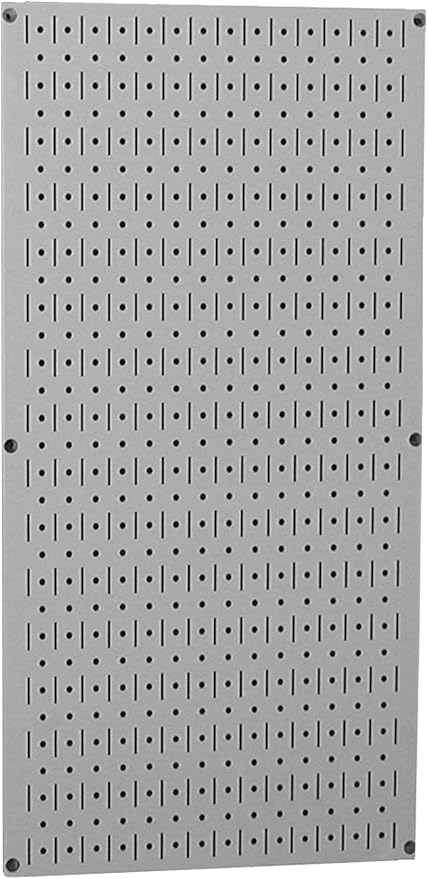 Wall Control Pegboard 32in x 16in Gray Metal Pegboard Tool Board Panel