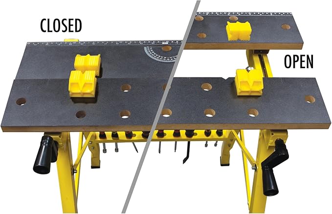 Performance Tool W54025 Portable Multipurpose Workbench and Vise (200 lbs Capacity) , Yellow