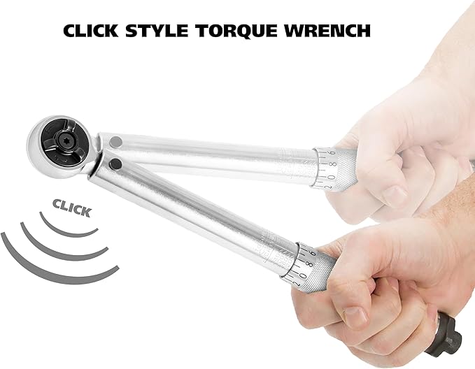 Great Neck Inch Pound Torque Wrench, 3/8 Torque Wrench Click Style, 120–960 in-lb (14–108 Nm), Chrome Plated to Resist Rust, Covers Most Common Jobs