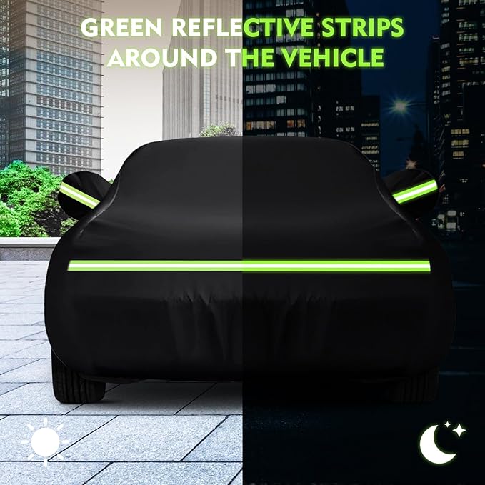 QUNSUNUS Car Cover for Ford Thunderbird 1958-1971 and 1977-1979, Waterproof All Weather 420D Windproof for Ford Thunderbird Car Cover Hail Protection with Zipper
