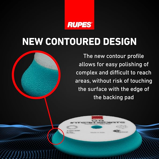 RUPES 9.DA150B Pack of 48 Light Blue D-A Intermediate Foam Polishing Pads 150mm | Ideal for Paint Correction | Improves Cutting and Finishing Performance | Compatible with 5" Backing Plate