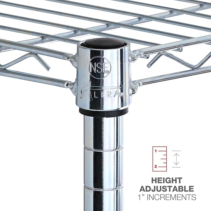 Alera ALE Commercial Wire Shelving, Six-Shelf, 48w x 18d x 72h, Silver