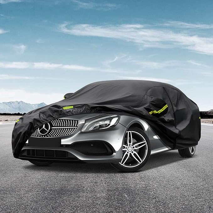 Kaugung 7 Layers Car Cover Custom Fit Mercedes-Benz CLA Class CLA180 200 250 35 45 Sedan 2013-2025, Waterproof Car Cover All Weather for Automobiles Outdoor, Sun Rain Dust Snow Protection.Black