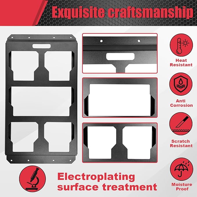 Packout Mounting Plate Compatible with Milwaukee Packout Toolbox,Aluminum Mounting Base Storage Toolbox on Wall or Floor,(Half Plate)