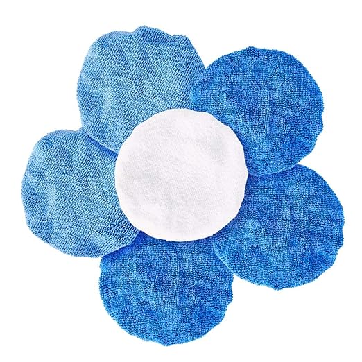 UTSAUTO 6Pcs Car Polisher Pads 5-6 Inches Microfiber Polishing Bonnet Pads Cover Car Buffer Bonnet Car Wax Polisher Kit