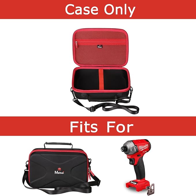 Mchoi Hard Carrying Case Fits for Milwaukee 2962-20 M18 Cordless Impact Wrench with Friction Ring, Case Only