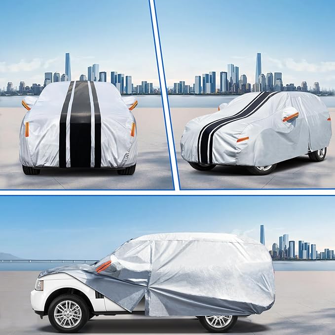 SUV Car Cover Custom Fit for Toyota Highlander (2001-2025), Waterproof All Weather for Automobiles Full Exterior Cover Rain Sun Snow UV Protector.