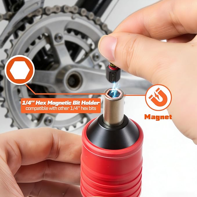 71Pieces Click Torque Screwdriver Set 10-50 lbf.in SAE Hand Torque Screw Driver Tools Kit with 1/4 Inch Universal Socket, Screwdriver Bits, Ratchet Wrench for Tools, Bike Repairing, Mounting