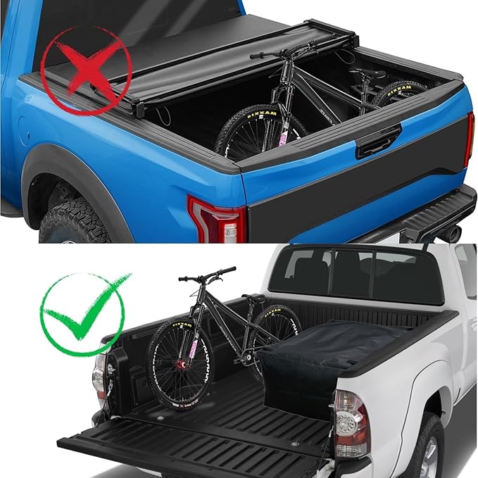 SENYAZON Truck Bed Cargo Bag, Waterproof Pickup Bed Storage, Vehicle Soft-Shell Cargo Carriers, 26 Cubic Feet (51''x40''x22'') Heavy Duty Cargo Bag with 4 Adjustable Bungee Cords