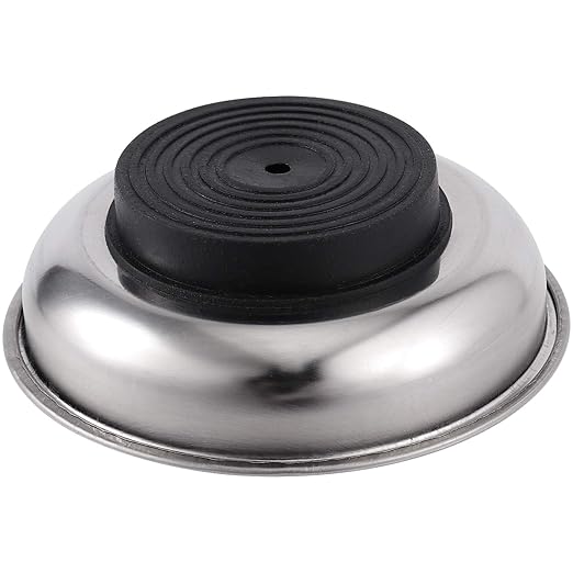 8 Pack 3 Inches Magnetic Bowls, Round Magnetic Trays, Stainless Steel Magnetic Parts Tray Set for Gathering Bolts, Screws, Nuts, Ideal for Workshop, Garage, Home