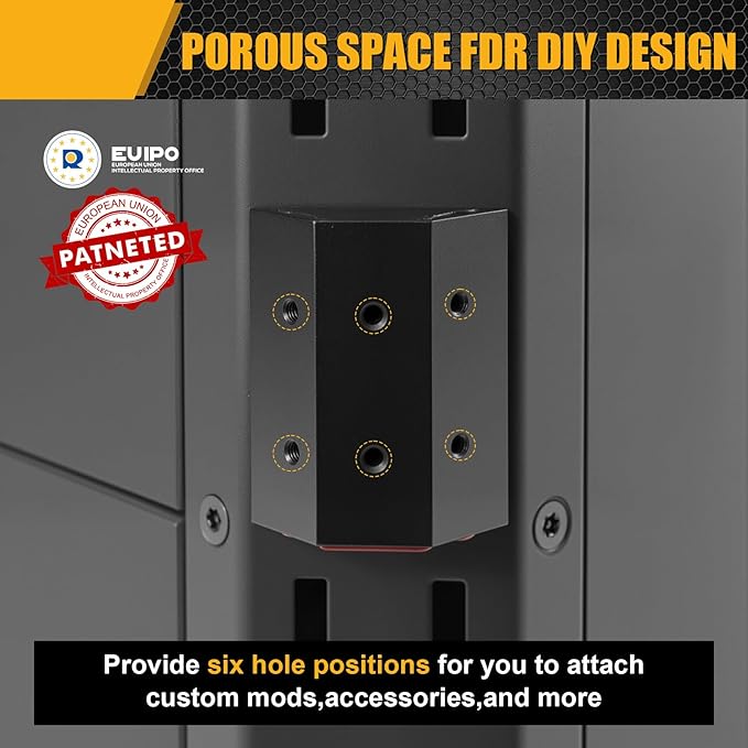 Rail Clip Compatible with ToughBuilt StackTech Tool Box with Rails, DIY Mounting Connector for Custom Tool Holders and Accessories, No-Drill Clip for Side Rail System