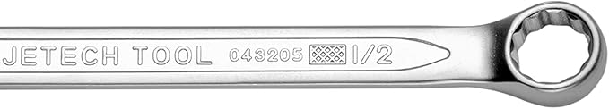 Jetech 1/2 Inch Combination Wrench, Industrial Grade Cr-V Steel Spanners with Precise 12 Point Opening, Off-Corners Design