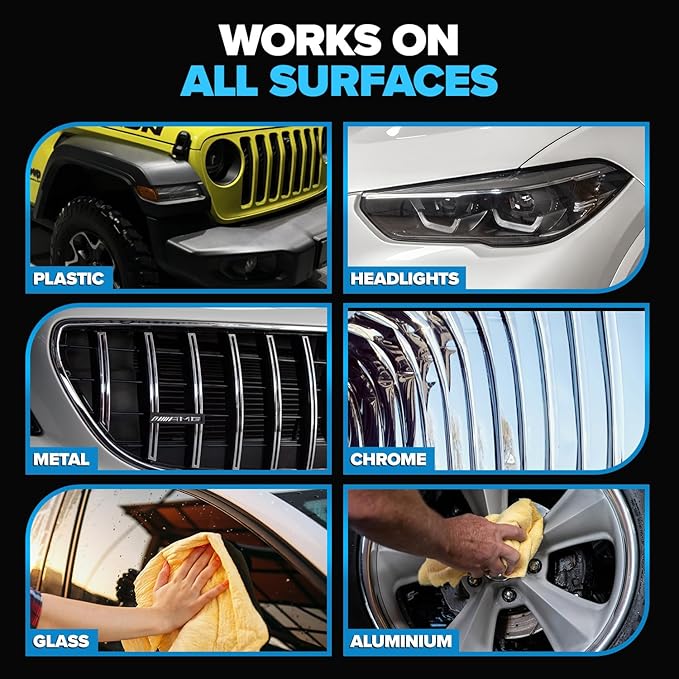 Carfidant Bug Remover for Cars Exterior - Car Bug Cleaner Spray with Ceramic Coating - Removes Bug Splatter & Bird Poop - Safe on Paint, Glass, Plastic, Metal - Windshield Pre Wash - 18 fl oz + Sponge