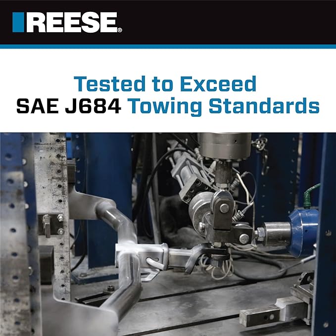 Reese Towpower 7081000 Trailer Hitch Drawbar and Ball Hitch Towing Kit, Fits Square 2 Inch Hitch Receiver, 4 Inch Drop, 7,500 lbs. Capacity, Includes 2 Inch Trailer Ball and Hitch Pin & Clip