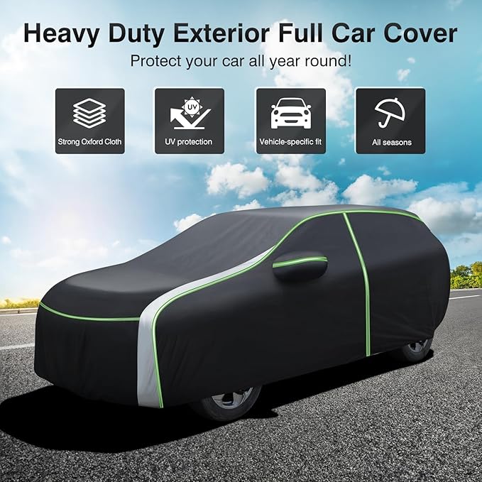 420d Waterproof Car Cover Fits for Ford Explorer 1995-2025 2026, All Weather SUV Car Cover for Explorer Accessories, with Zipper & Reflective Safety Strips