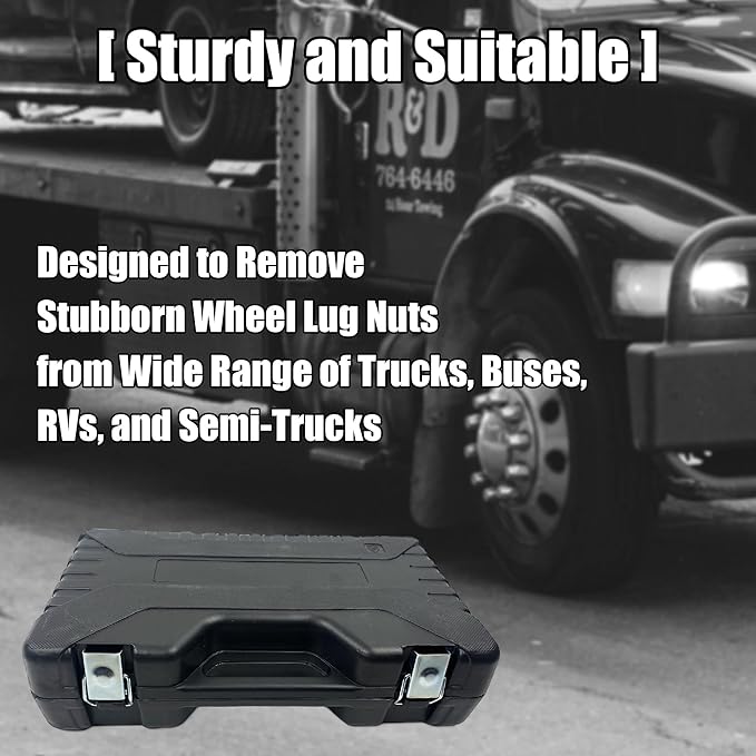 KJE Heavy Duty Torque Multiplier Wrench Set, w/ 1-5/16~1-5/8Inch Cr-v Socket (4800 N/M, 3,540 ft/lb), 1:64 Saving Lug Nut Remover Torque Wrench for Semi Truck & RVs
