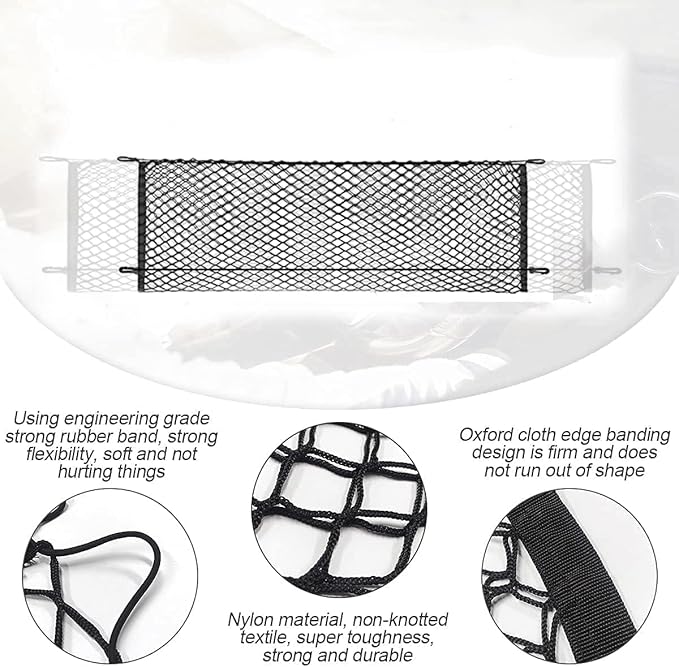 Rear Trunk Cargo Net Compatible with Hyundai Santa fe 2013 to 2021 2022 2023 2024 2025 2026