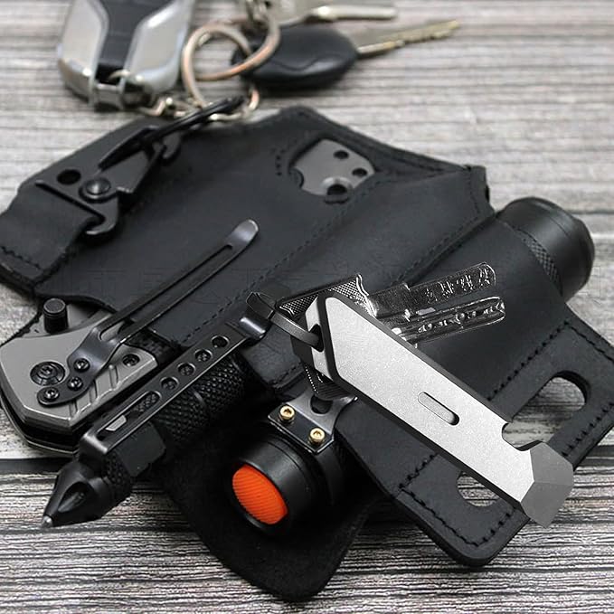 Titanium EDC Pry Bar,Portable Multitool Tool,Pocket Mini Pry Bar for Everyday Carry