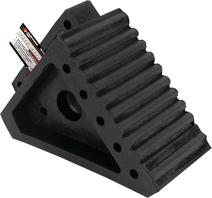 Performance Tool W41001 All Weather, Oil Resistant Solid Rubber Wheel Chock for Car, Travel Trailers, RV, Truck, and ATV