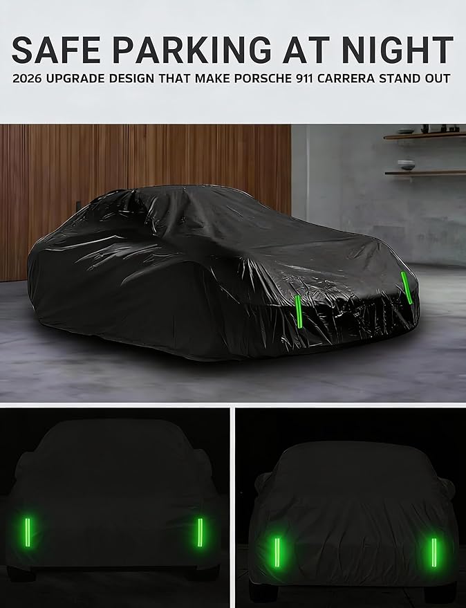 Proadsy 2026 Upgrade Car Cover Compatible with C4 Corvette 1984-1996 Windproof All Weather Waterproof Sun Rain UV Dust Snow Protection Outdoor Covers