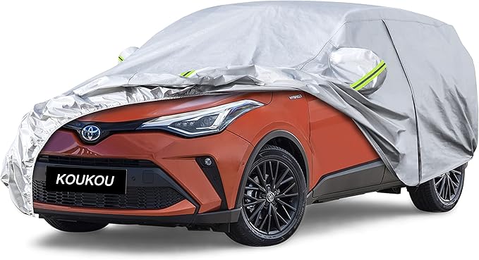 Koukou SUV Car Cover Custom Fit Toyota CH-R from 2016 to 2025, Waterproof All Weather for Automobiles, Sun Rain Dust Snow Protection. (Ships from US Warehouse, Arrive Within 3-7 Days)