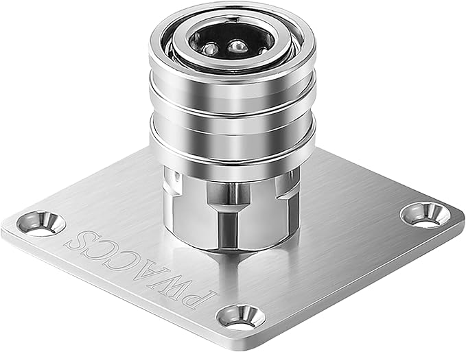 PWACCS Pressure Washer Foam Cannon Holder, 1/4" Quick Connect Automatic Foam Cannon Mount, Stainless Steel Pressure Washer Nozzle Tip Holder, Pressure Washer Accessories Storage Rack