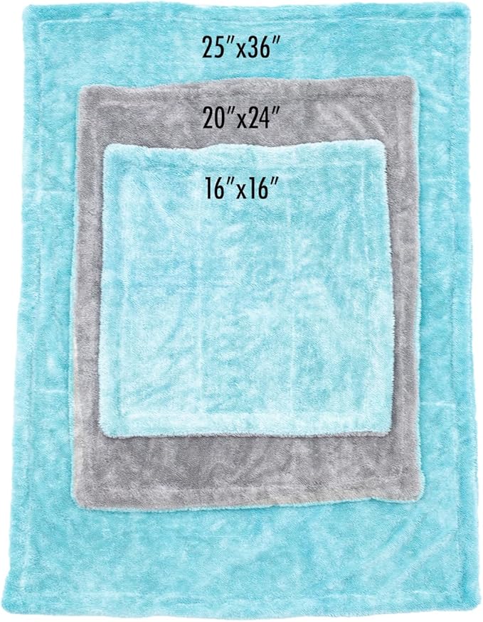 The Rag Company - The Liquid8r - Absorbent 70/30 Blend Microfiber Drying Towel for Cars, Trucks, SUVs, Safe for Detailing + Scratch Free, Twist Loop, 1100gsm, 20in x 24in, Aqua Blue/Grey
